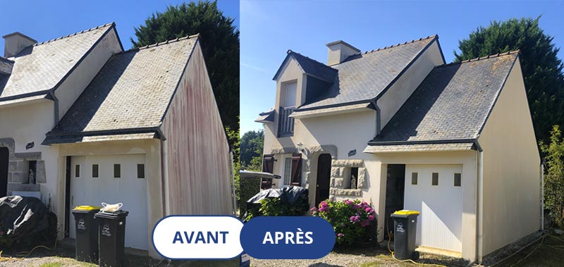 Truhaud Peintre 56 : Artisan peintresur Lorient (56) dans le Morbihan (56) et le Finistère (29) : travaux de toiture : nettoyage et démoussage toiture. Peinture hydrofuge toiture. Travaux de façade : Nettoyage et démoussage façade. Ravalement peinture façade. Imperméabilisation façade. Peinture boiserie et ferronnerie. Nettoyage des extérieurs et peinture d’intérieur : mur, plafond, boiserie…Pose de revêtements murauxpour la rénovation intérieure de la maison.