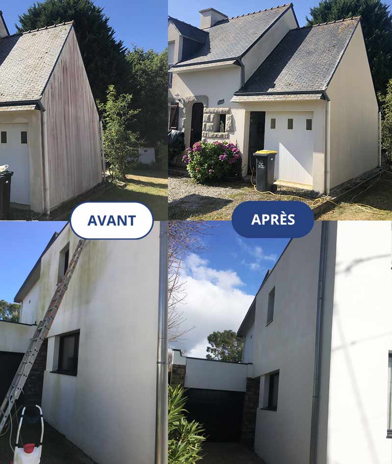 Ravalement peinture façade - Truhaud Peintre 56 : peintre sur Lorient (56) dans le Morbihan 56 et le Finistère 29 : nettoyage et démoussage façade. Peinture et imperméabilisation façade. Peinture boiserie et ferronnerie ...
