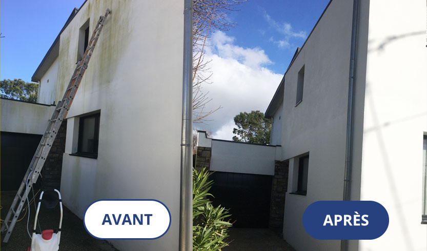 Ravalement peinture façade - Truhaud Peintre 56 : peintre sur Lorient (56) dans le Morbihan 56 et le Finistère 29 : nettoyage et démoussage façade. Peinture et imperméabilisation façade. Peinture boiserie et ferronnerie ...